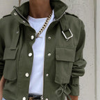 Nola – Stand Collar Utility Jacket