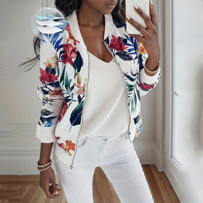 Flora – Botanical Zip-Up Jacket Main Image
