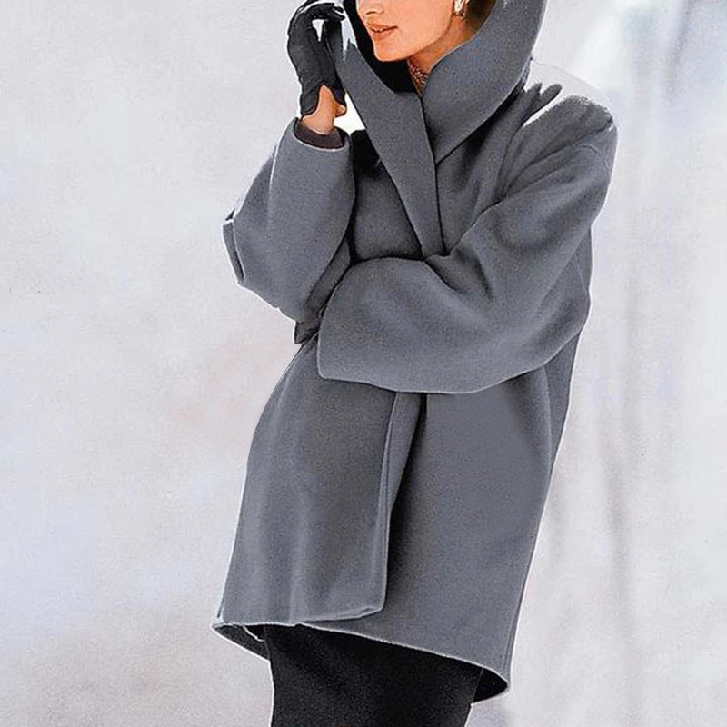 Marina – Oversized Hooded Wool Coat
