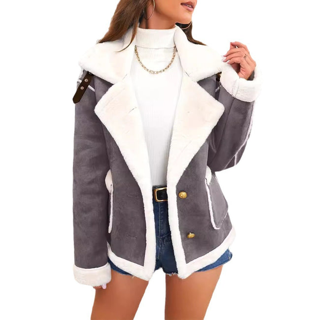 Polly – Plush Winter Button Jacket Main Image