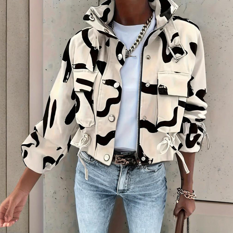 Nola – Stand Collar Utility Jacket