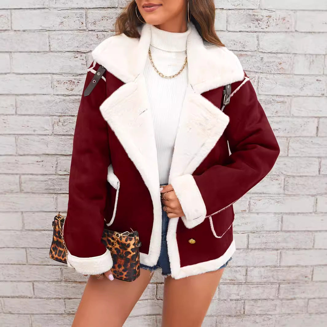 Polly – Plush Winter Button Jacket